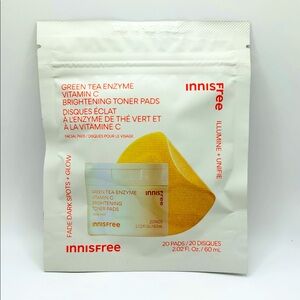 innisfree - Green Tea Enzyme Vitamin C Brightening + Exfoliating Toner Pads